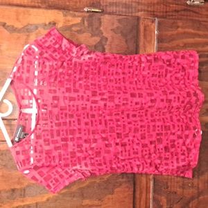 INC International Concepts red sheer size L shirt